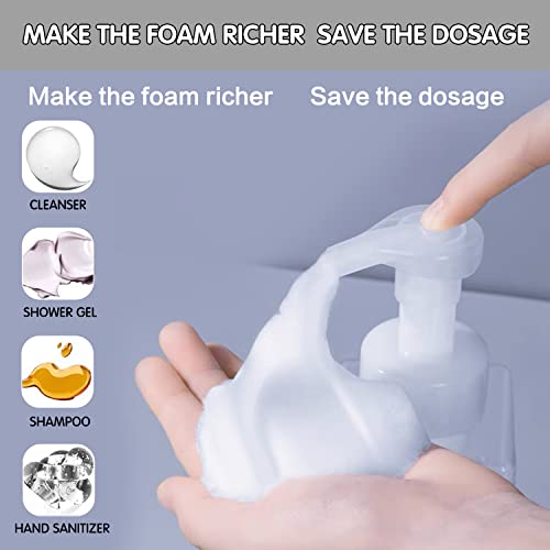 2 PCS-Foaming Soap Dispenser, Hand Soap Dispenser, Refillable Foam Liquid Hand Soap Empty Plastic Pump Bottle Container for Bathroom Vanities, Kitchen Sink, Hospital, Clinic（17 oz ） (Transparent) - color: Transparent