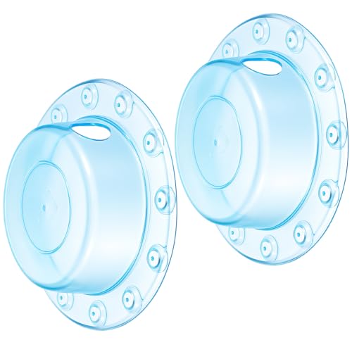 2Pcs 6.1" Bathtub Overflow Drain Cover Universal Bath Drain Cover Tub Stopper PVC Bathtub Water Seal Stopper for Draining Hole Blue Clear
