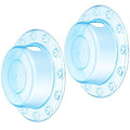 2Pcs 6.1" Bathtub Overflow Drain Cover Universal Bath Drain Cover Tub Stopper PVC Bathtub Water Seal Stopper for Draining Hole Blue Clear