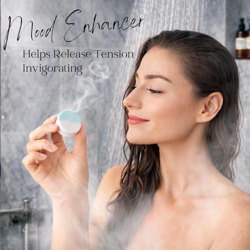 EvolutionUSA Shower Steamers for Women – 15 Pack, Natural Eucalyptus & Mint Shower Steamers Aromatherapy, Slow Dissolving Shower Steamer, Luxury Relaxing Gifts for Women, Large, sky blue