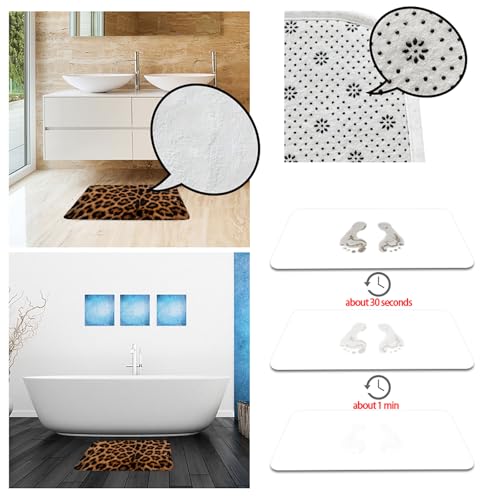 Leopard Print 3 Piece Bathroom Mat Sets,Brown Black Cheetah Animal Wildlife Vintage Bath Toilet Rugs,24"x36"Bath Mat,Toilet Seat Cover, U-Shaped Toilet(Low Pile) - size: 3PC Sets-24"x36"bath mat