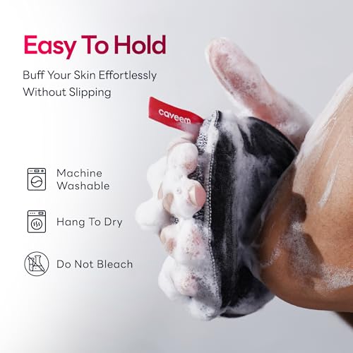 Caveem Exfoliating Body Scrubber, Bath and Body Scrub Buffer, Body Exfoliator for Remove Dead Skin, Gentle and Rough Lightweight Sponge for Shower (2 Pack) - style: Round and Dual-Sided Exfoliation