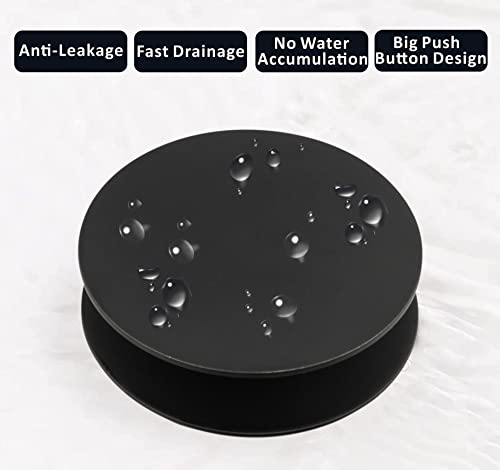 Artiwell Universal Bathroom Sink Drain Stopper, Fits Most Pop-Up Drains for Vessel Sink Lavatory Vanity, Sink Drain Strainer with Detachable Hair Catcher, Tested by Plumber in US (MATT Black) - color: Matt Black