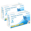 Disposable Gloves Medium, Nitrile and Vinyl Blend Material Gloves, Latex Free, 4 Mil 200 Pc Food Grade Glove for Cleaning, Food Prep, Hair Dye, Tattoo, Blue - color: Blue, size: Medium-200pc