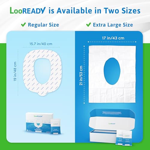 Toilet Seat Covers Disposable Flushable - Extra Large (18 x 22”) - Super Thick, Individually Wrapped Toilet Seat Cover for Travel & Public Bathroom - Premium Quality, Convenient and Hygienic (5 Pack) - size: Sample Size