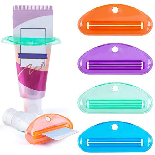 LOVEINUSA Toothpaste Tube Squeezer, 4PCS Toothpaste Squeezer Roller Tool for Bathroom, Home Use, Assorted Colors - color: Multicolor-5