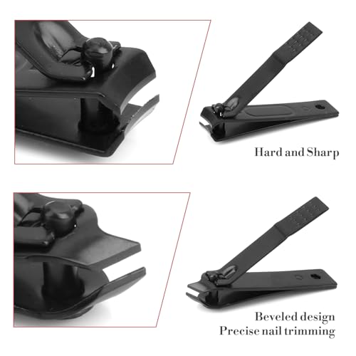 Christmas Gifts for Dad,Dad Christmas Gifts Stocking Stuffers from Daughter Son Birthday Funny Presents Valentines Day Father's Father Day Gift Nail Clippers Manicure Kit for Men Pedicure Tools - color: Black Dad