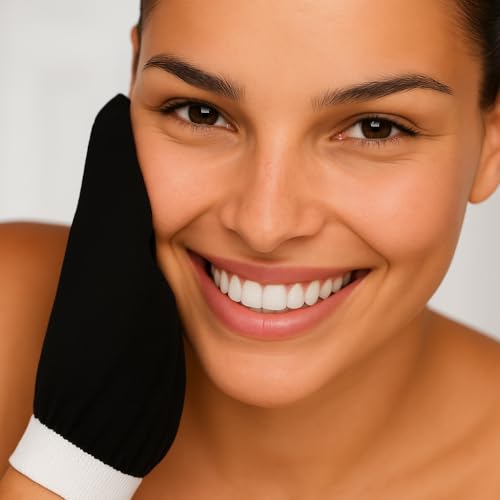 Moroccan Hammam Kessa Exfoliating Glove & Adjustable Back Scrubber Strap Set – Deep Cleansing Body Mitt + Shower Back Scrubber for Silky Smooth, Radiant Skin