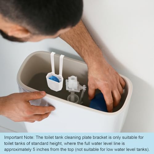 Toilet Tank Cleaning Tablet Holder,Hanging Bowl Cleaning Tablest Bracket,Keeping Tablets from Blocking Hole in Tank,Easy to Install,Fits Most Standard Toilet Tablets Tanks(2pcs) - color: 2pcs