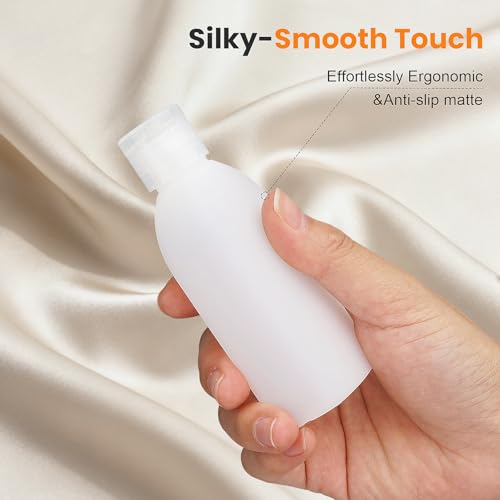 Cosywell Travel Bottles for Toiletries 5 Pack 3.4oz Pre-Printed Shampoo, Conditioner & Body Soap - Soft Touch HDPE Travel Size Containers TSA Approved Leak Proof Squeezable Toiletry Bottle(White) - color: White, style: A-3.4oz-white-3label2blank