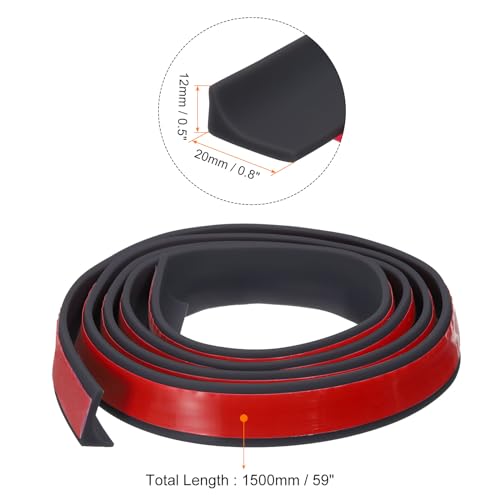 uxcell 59 Inch Collapsible Shower Barrier Stopper Water Splash Guard Blocker 59"Lx0.8"Wx0.5"H for Bathroom Kitchen Wet and Dry Separation, Black - color: Black, size: 59"Lx0.8"Wx0.5"H