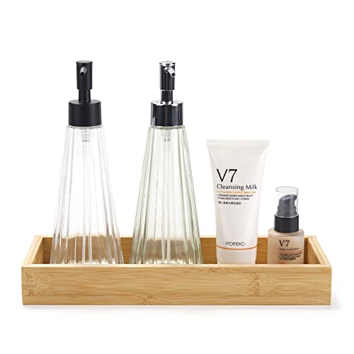 Bamboo Bathroom Tray, Bathroom Vanity Tray, Bathroom Trays for Counter, Toilet Tank Tray, Toilet Basket for Organizing (11.8 x 4.5 x 1.6 inch) - size: 11.8" x 4.5" x 1.6"