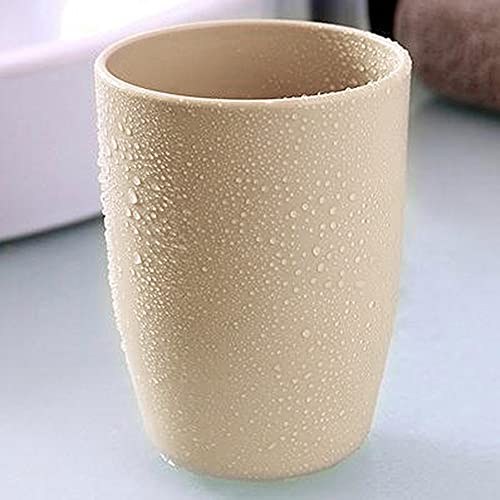 3 Pack of ALINNA Bathroom Tumbler Toothbrush Cups, 400ml Toothbrush Holder, Blue Green Coffee Colours Bathroom Cup Set, Tooth Brushing Tumbler, Reusable Bathroom Drinking Cup Rinsing Cups