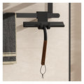 Shower Squeegee for Shower Glass, Bathroom Glass Cleaning Tool with Hook Mount, Squeegee for Glass Doors, Window Cleaning, Tile Shower Walls (Black+Wood) - color: Black+wood