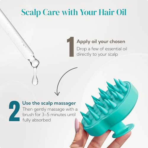 HEETA Hair Scalp Massager Shampoo Brush 2 Pack, Soft Silicone Bristles to Remove Dandruff, Waterproof Hair Scrubber for Both Wet Dry Use, Suitable for Men & Women (Green & Black) - color: 01- Green & Black