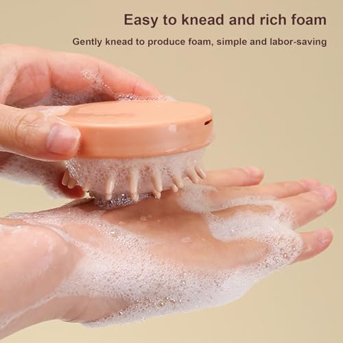 Generic Scalp Massager - Silicone Bristles Shampoo Brush | Head Scrubber for Men, Women & Kids - color: Pink