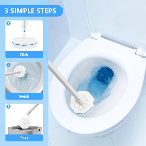 30 Count Unscented Preloaded Toilet Wand Refills for Most Wand Handles
