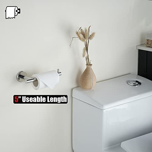 JQK Bathroom Hardware Towel Bar Set, 5-Piece Bath Accessories Set Polished Chrome Wall Mount Includes 24 in Towel Bar, 9 in HT Bar, TP Holder, Towel Hook x 2, BAS105-CH - color: Chrome