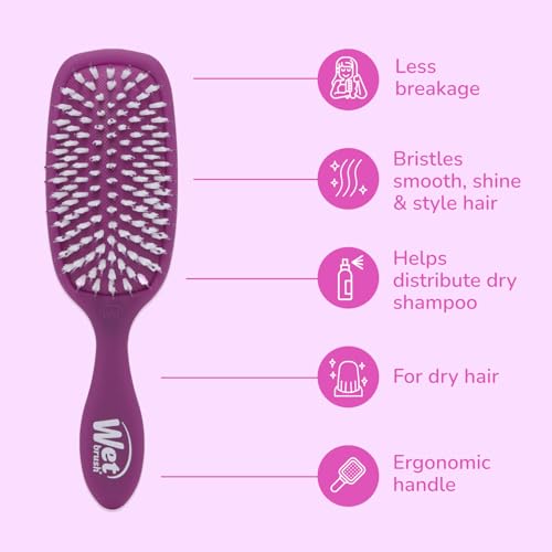 Wet Brush Smooth Styler Hair Brush, Purple Frost, Exclusive Ultra-soft IntelliFlex Bristles, Synthetic Boar Bristles, Shiny And Smooth, For All Hair Types, For Women, Men, Wet And Dry - color: Purple Frost, size: 1 Count (Pack of 1)