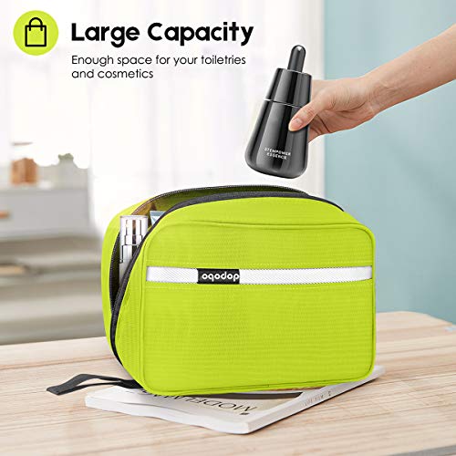 Travel Toiletry Bag for Women, Dopp Kit for Men, Waterproof Makeup Bag Shaving Bag with Hanging Hook, Portable Toiletry Organizer for Traveling and Camping - color: green