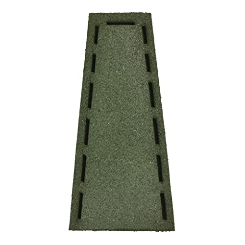 Rubberific 2 Pack Premium Rubber Downspout Splash Block, Rain Guard, Stone Textured Drain Extender (Green) - color: Green