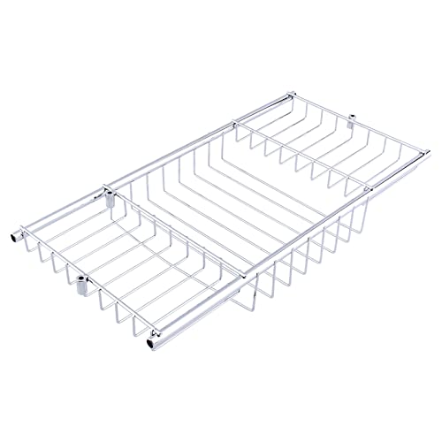 Bath Tray,Bathtub Caddy Tray for Luxury Bath European Bathtub Caddy and Tray Expandable Bath Tray,Bathtub Caddy Tray for Luxury Bath with Extending Sides Wine Glass Holders and