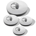 4PCS Stainless Steel Sink Stopper Drain Plug, Rubber Drain-Stoppers, Tub Drain-Stopper, Bathtub Stopper Plugs with Hanging Ring, Universal Bathtub Plug Drain-Stopper for Kitchen and Bathroom (4 Size)