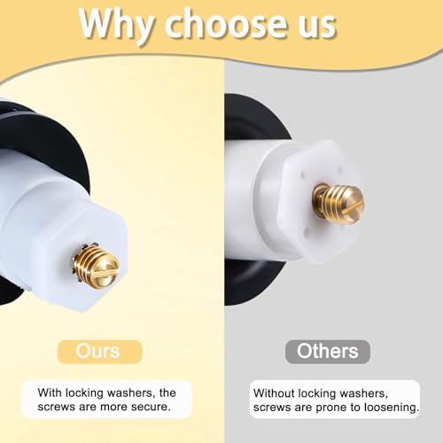Universal Toe Touch Bathtub Drain Stopper - 3/8'' & 5/16'' Thread Studs with Star-Shaped Lock Washer, Gold(1 Pack) - color: Glod