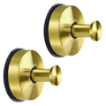 JOMOLA Suction Cup Shower Hooks Bathroom Towel Hooks Suction Hook for Inside Shower Stainless Steel Coat Hooks Wall Mounted,Gold,2PCS - color: Gold