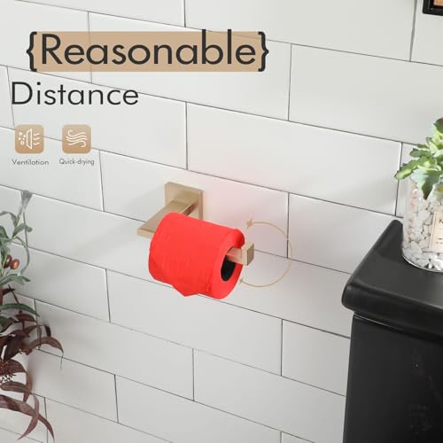 KOKOSIRI Toilet Paper Holders Champagne Bronze Bathroom Tissue Roll Holder for Mega Rolls Organization and Storage, Stainless Steel Wall Mount B2006CPG - color: Champagne Bronze