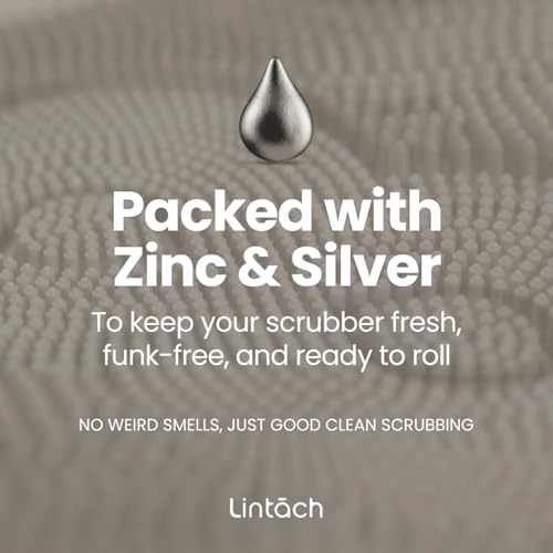 Silicone Shower Scrubber for Body – Exfoliating Loofah Alternative, Zinc & Silver-Infused, Hygienic & Gentle for Sensitive Skin, Durable & Long-Lasting Body Scrubber for Men - White Sand - color: A White Sand