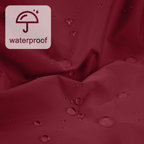 Edoneery Reusable Shower Caps for Women, Waterproof Long Hair Bonnet | Washable Design, Wide Elastic Band, Large Fit, Holds Long Hair, Braids Friendly, Bath Accessories, Spa, Travel - color: Burgundy
