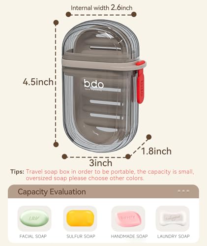 Doter Travel Soap Case, Leakproof Soap Container with Lid, Portable Bar Soap Holder for Traveling, Soap Dish for Bathroom, Shower, Gym, School, Camping, Vacation, Outdoor-Transparently - color: Transparency