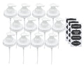 Jarmazing Products Mason Jar Foaming Soap Dispenser Lids - Includes Waterproof Stickers! (12, White) - color: White, size: Pack of 12