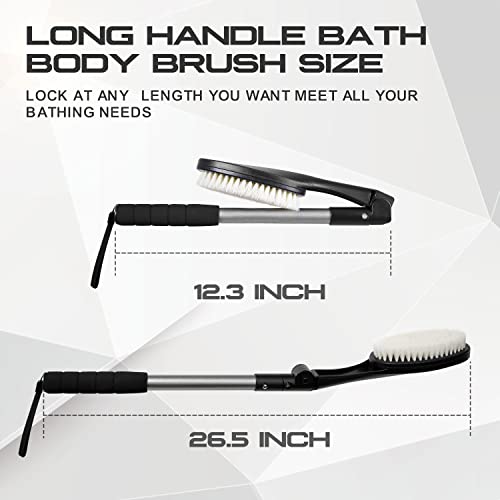 EASACE 2 Set Replacement Body Brush Only for Adjustable Head Back Scrubber.