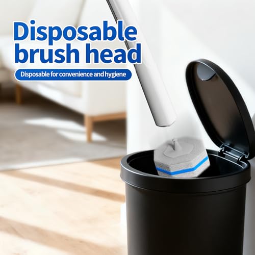 30 Count Disposable Toilet Brush Heads, Toilet Bowl Wand Refills for Clorox Toilet Cleaning, toilet scrubber refill，disposable toilet brush headrefills，Toilet Cleaning Sponges Heads for Bathtub, Floor
