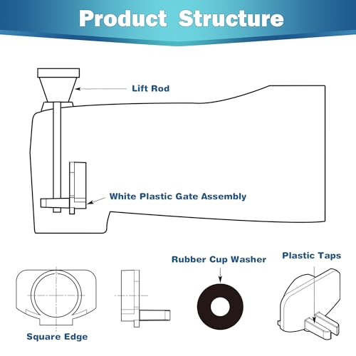 Enhon 2 Set Tub Spout Diverter Repair Kit, Includes 2 x Diverter Valve Stems, 2 x Cup Seals and 2 x Gates, Bathroom Shower Bathtub Leaky Faucet Repair Replacement Parts(Oil Rubbed Bronze,Classic) - color: Oil Rubbed Bronze