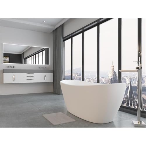 24x15 Modern Diatomite Stone Medium Bath Mat in Gray