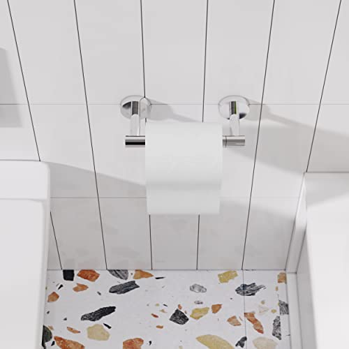 RARXTR Toilet Paper Holder Chrome SUS304 Stainless Steel Double Post Pivoting Polish Chrome Toilet Paper Roll Holder Wall Mounted Toilet Tissue Holder for Commercial Bathroom RV, Polished, 2 Pack - color: Chrome, size: Wall Mount 2 Pack
