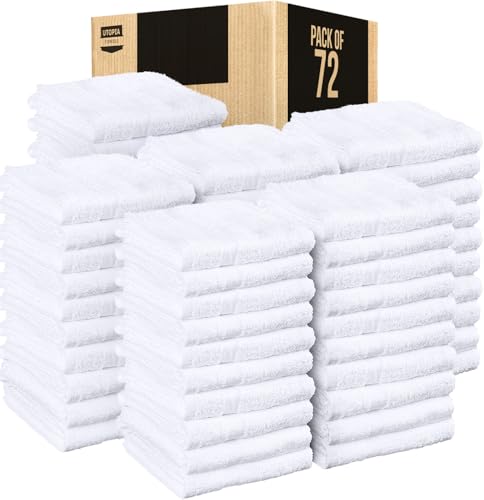 Utopia Towels White Salon Towels, Pack of 72 (Not Bleach Proof, 16 x 27 Inches) Highly Absorbent Towels for Hand, Gym, Beauty, Spa, and Home Hair Care - color: White, size: 72 Pack
