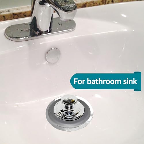 Bathtub Drain Stopper, Sink Stopper, Tub Stopper, Bathtub Drain Plug, Universal Bathroom Bath Tub Drain Stoppers, Shower Drain Cover Replacement Jets Hair Catcher Topper Rubber Strainers(Patented)