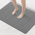 Yolife Stone Bath Mat Large, 32" x 20" Diatomaceous Earth Bath Mat for Bathroom, Super Absorbent Quick Drying Bathroom Stone Mat, Non-Slip Diatomite Shower Mat, Easy to Clean, Dark Grey - color: Dark Grey