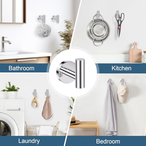 Polished Chrome Bathroom Hardware Set, 5 Pieces Chrome Towel Bar Bathroom Accessories, Upgraded Toilet Paper Holder with Shelf Set, 23.6 Inch Towel Rack Towel Holder for Bathroom Wall - color: Polished Chrome, size: 5 Pieces B