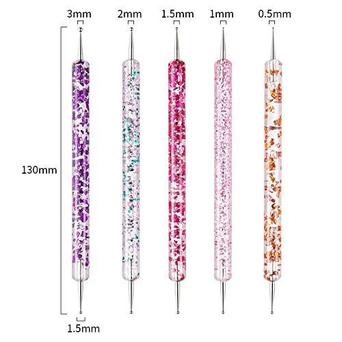 Artdone 31pcs Nail Art Brushes Tools Set Dotting Tools for Gel Polish | Dust Brush,Striping Brushes for Long Lines, Drawing Pen Design supply - color: 31Pcs