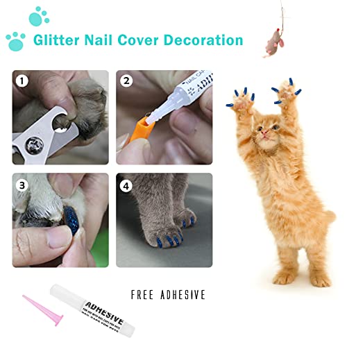 JULMELON 10 PCS Cat Washing Bag for Bath Shower Adjustable Net Grooming Set | Pet Brush Nail Clipper File, Hair Combs Tick Tool, Nail Caps, Bathing Trimming Examination, Grey and Green - color: Grey+Green
