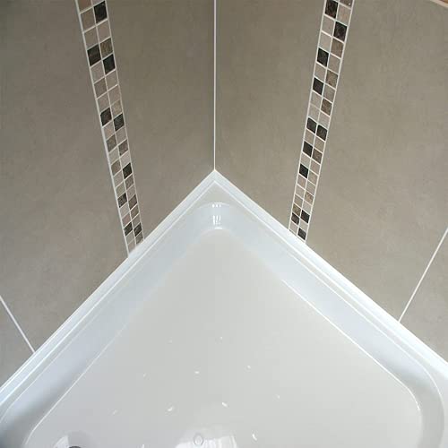 67 Inch Selfadhesive Shower Threshold Water Dam Silicone Waterproof Shower Barrier Water Stopper Bathroom and Kitchen Water Seal Strip for Dry and Wet Separation(White) - color: White, style: 67 Inch