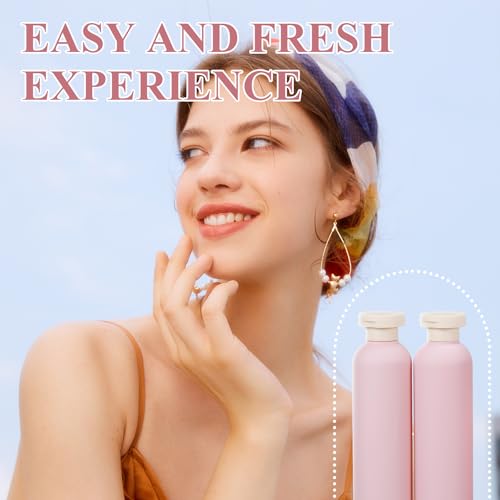 ASEVAT 8.8oz 4pack Refillable Travel Shampoo and Conditioner Bottles, Travel Size containers, Travel Bottle for toiletries, Squeeze Bottles with Flip Cap, Empty Plastic Leak Proof Travel Bottles - color: Pink, size: 8.8oz