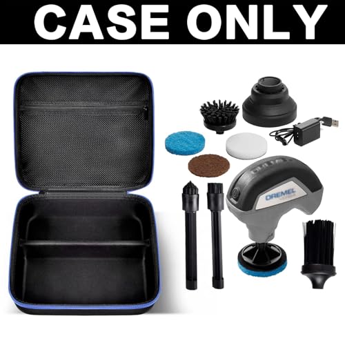 PAIYULE Case for Dremel Versa Power Scrubber Kit Cleaning Tool PC10-07/ PC360-5 Grout Brush, Bathroom Shower Scrub Kitchen & Bathtub Cleaner Holder for More Kinds Spin Scrubbers, Sponge Pads(Box Only)