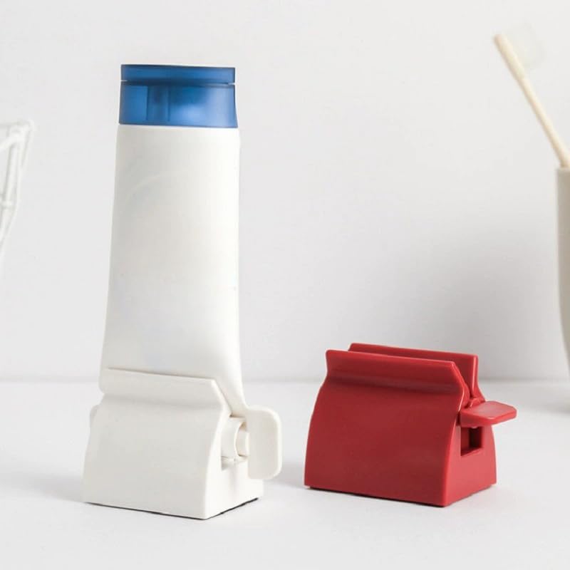 Uncharged Rolling Toothpaste Squeezer Dispenser Effortless and Space-Saving Way to Dispense Toothpaste（White） - color: White