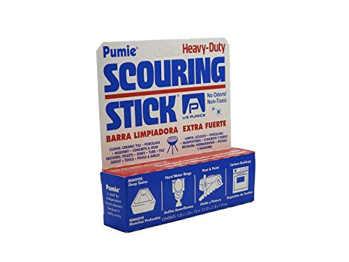 PUMIE Scouring Stick, Heavy Duty, HDW by U.S. Pumice, Remove Toilet Stains, Hard Water Rings, Rust and Paint, Carbon Buildups (1 Pack) - size: 1 Count (Pack of 1)